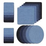 10PCS Iron On Denim Patches Jeans Fabric Repair Patches Clothes Mending Stickers