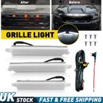 Front Grill LED Lights White For Ford Ranger 2015-2023 T7 T8 Raptor Style Lamp