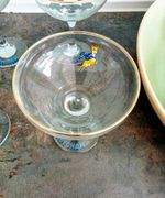 Vintage 1970's Babycham Glass Yellow Design