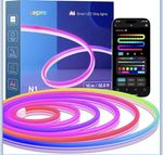 Lepro N1 AI Smart Neon Rope Light 10M RGB+IC Works with Alexa &Google Music Sync