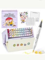NEW Ohuhu x Coco Wyo Cozy Mood Coloring Kit Honolulu B 48 Colors Alcohol Markers