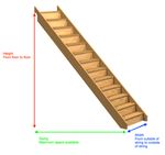 Made to measure - assembled or flat pack - straight flight timber staircase