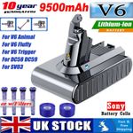 9500mAh V6 For Dyson V6 Battery Animal DC58 DC59 DC61 DC62 SV03 SV05 SV06 SV09