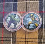 Hulk & Wolverine x2 1oz .999 copper in dual capsule