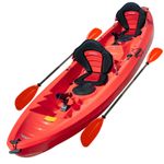 CONWY 2 (+1) Person Kayak Sit on Top Two Family Tandem Red Double Fishing Rigid