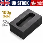 Graphite Mold Ingot Mold Metal Melting Casting Mould for 100g Gold/52g Silver