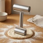 Set of 4 Stainless Steel Rolling Pins with Handles for A Secure Grip, Ideal for