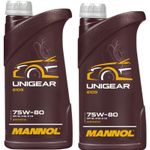 MANNOL Gear Oil Unigear 75W80 GL-4/GL-5 LS 8109 Synthetic Fuel Economy 1L x2