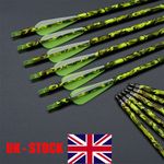30" Hunting Carbon Arrows SP500 Screw-in Point Tips for Archery Shooting Target
