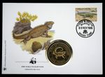 WWF ~ 1986 ~ Iguana ~ Coin Cover ~ Turks & Caicos ~ *NOW HALF PRICE!*