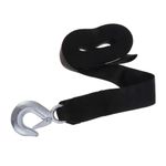 1 Pack Reusable Boat Trailer Winch Straps with Manual Hook for Traction Use