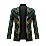 Velvet Heavy-duty Embroidered Mens Suit Jacket Nightclub Performance Dance Gown