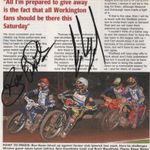 SPEEDWAY: SAM ERMOLENKO & JASON LYONS SIGNED 6x6 MAGAZINE PICTURE+COA