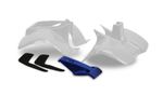 Plastics Set For Suzuki LT50 White Front, Rear Fender, Blue Nose Panels Mudflaps