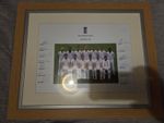 England Ashes Cricket Test Squad Signed Framed Photograph with LOA