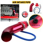 Car Cold Air Filter 3" Universal Feed Enclosed Induction Intake Pipe Hose Kit UK