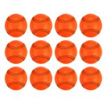 12Pcs 9 inch Baseballs Leather Soft Foam Practice Training Baseball Orange