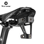 WEST BIKING Bicycle Seat Saddle Dual Bottle Cage Holder Extension Bracket Black