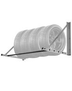 Wall-Mounted Adjustable Folding Tire Rack, 32"-48" Garage Storage Solution
