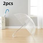 Transparent Kids' Dome Umbrella - Clear, Durable PVC for Safety & Style ✅