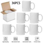 11oz 36 xSublimation Mugs White Handle Coated Heat Press Gift box Microwave Safe