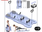 Foldable Pilates Board Reformer Machine Set with Ab Roller Portable Workout 