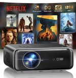 Smart 4K Projector 1400ANSI FHD 1080P Portable Projector HDR10 Short Throw UK