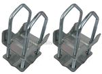 2 x SHELLEY CLAMP 8 NUT AERIAL POLE UNIVERSAL MAST CB HAM TV BRACKET