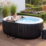 2-Person Blow-Up Hot Tub – 72" × 47" × 26" Outdoor Bathtub with Massage Jets