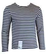 Genuine Russian Navy Winter Telynashka Jumper - 100% Cotton Striped Long Sleeved