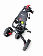 Motocaddy Cube 3-Wheel Push Golf Trolley Graphite/Red - good Condition With bag