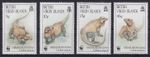 British Virgin Islands 1994 WWF Lizard Iguana Mi. No. 814-817 MNH **