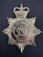 Obsolete British Police Badges - Port of Liverpool Police QC Chrome Helmet Plate