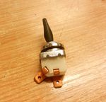 VINTAGE LUCAS CHROME TOGGLE SWITCH ON / OFF 31828D / SPB200