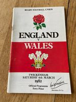 Rugby Programme Signed Autographed England v Wales 1982