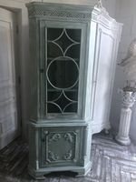 Beautiful French Antique 19th C Cabinet With Lovely Carving And Glass Door