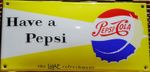 Have a Pepsi vitreous enamel steel sign  200mm x 100mm PRICED TO CLEAR