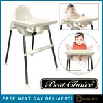 BABY HIGHCHAIR INFANT HIGH FEEDING SEAT TODDLER TABLE CHAIR ADJUSTABLE 3-IN-1 