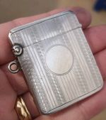 1945 W.H. Ld  Sterling  Silver Vesta Case Hallmarked Birmingham 23g 925