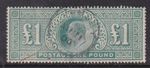 SG266 £1 Dull Blue green with GUERNSEY CDS[242}