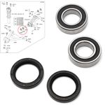 4x Front Wheel Bearings Seals Kit For Kawasaki 2510 Mule 3010 Mule 4010 Mule UTV