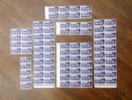 SG 716H FLAW 1967 EFTA COLLECTION 7  BLOCKS  EACH WITH LISTED FLAW CAT £140