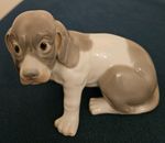 Porcelain Dog FIgurine 'Sitting Puppy" Beagle Home Decor