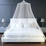Large Dome Mosquito Net Bed Canopy -White, Polyester, Fly and Insect Protection