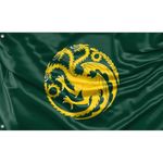GoT, House Targaryen Greens Flag Unique Design, 3x5 Ft / 90x150 cm size, EU Made