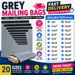Grey Mailing Bags - Shipping Bags - Parcel Bags - Postage Bags - Self Sealing