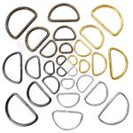 Metal D Rings Buckles Leather Craft Fastening Non Welded 20mm 30mm 38mm 50mm
