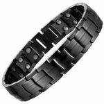 Gun Metal Pure 100% Titanium Magnetic Therapy Bracelet Pain Relief Arthritis