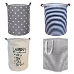 80L Laundry Basket Collapsible Drawstring Clothes Hamper Storage with Handle