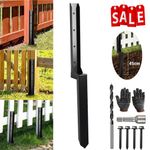 1PCS Heavy Duty Fence Post Anchor Repair Kit Support Stakes Steel Ground Spike